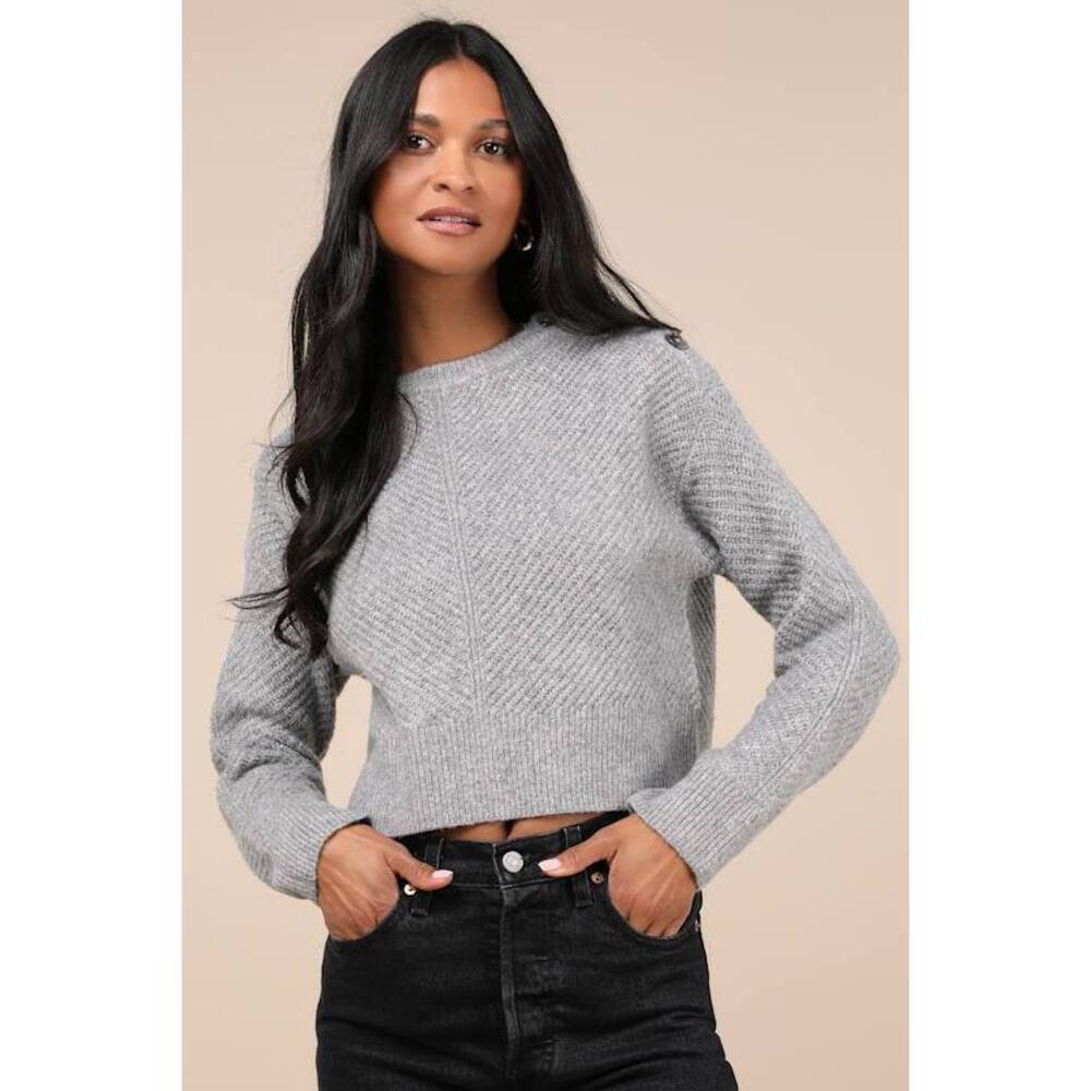 Maximum Cozy Heather Grey Pullover Sweater
